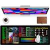 Shenkon Tech Tappetino Mouse XXL 900x400mm - Sottomano Scrivania con Scorciatoie per Excel e Software - Tappeto per Mouse Impermeabile e Antiscivolo - Ideale per Smart Working e Ufficio (IT)