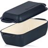 Mahlzeit Girarrosto in ghisa Mahlzeit con coperchio smaltato, 4,8 litri, Blue Berry, girarrosto 2in1 con padella