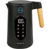 EMERIO Bollitore in acciaio inox, 1,7 l, doppia parete isolata, scelta della temperatura 40 - 100 °C in incrementi di 5 °C, display con varietà di tè preprogrammate, senza BPA, 2200 W, spegnimento