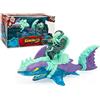 GORMITI Personaggi Legends Elemental Beasts, animale e personaggio articolati, colpo speciale sulla coda, Megalodox del mare e Poivrons,per bambini dai 4 anni, GRL02100, Giochi Preziosi, Multicolore
