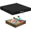 SIMPHAUS Copertura Sabbiera Impermeabile Copertura per Sandbox con Coulisse,Copri Sabbiera da Esterno,Coperchio Sabbiera per Bambini da Esterno,Piscina,Tessuto Resistente allo Strappo 155x155x20cm