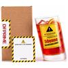 DFPRIME Bicchiere 50 Anni Divertente - Idea Regalo per Uomo - Gadget Compleanno 50 anni uomo Originale con Effetto Ubriaco, Bicchiere in Vetro Resistente e Lavabile