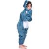 Tutukyle Costume da Squalo Bambini- Costume da Pigiama Animali Tuta Onesie Peloso Tutina Unisex Squalo Costumi di Carnevale con Cappuccio Abbigliamento per Bambini Cosplay Halloween Party Natale