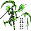 ASQzhuLIWing T13 Action Figure articolata T13 Robot Action Figure Titan 13 multi-articolazione Lucky 13 Stampa 3D di Robot Amanti del Gioco regalo decorativo da scrivania (nero verde)