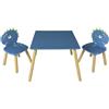HOME DECO KIDS Nuevo 2024 - Mesa C/2 SILLAS Infantil Dinos