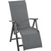 Dehner Poltrona relax Cleveland, ca. 107 x 76 x 60 cm, alluminio, grigio