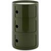 Kartell Componibili Big, Mobile Contenitore 3 Elementi, Diametro 42 cm, Verde