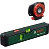 Bosch Livella laser a bolla UniversalWallLevel (3-in-1: livella a bolla, linee laser, agevole allineamento su pareti fino a 5 m, punto laser, trasferimento dell'altezza fino a 20 m, E-commerc)