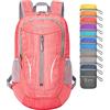 ZOMAKE, Zaino ultra leggero e ripiegabile da 25 l, zaino pieghevole da escursionismo, impermeabile, compatto, per viaggi (rosso)