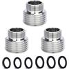 CNYMANY 3 Pezzi Adattatore per Rubinetto, CNYMANY Maschio M20 mm a Maschio M16 mm per rubinetto da cucina adattatore per rubinetto da lavandino collegamento tubo da giardino filtro dell'acqua