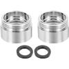 QUARKZMAN 2 Pezzi Adattatore Aeratore Rubinetto, 1/2 Femmina A M22 Maschio Con Guarnizione, Lunghezza 15mm