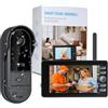 Winnes Video Campanello Videocitofono senza Fili da Esterno Spioncino Citofono con Telecamera 170°Angolo Visuale 1080P Schermo IPS 4,3'',Impermeabile IP65,Audio Bidirezionale,Senza APP Abbonamento