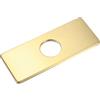M METERXITY Copriforo Rubinetto, 6 Pollici Quadrato 304 Acciaio Inossidabile Copriforo Foro Per Rubinetto Bagno/Cucina [Oro Spazzolato]