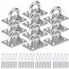 Kendwing 10 Pezzi Gancio Soffitto,Gancio da Soffitto 46mm x 36mm,Piastra Oculare perAppendere Reti Sospese, Corde