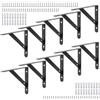 JAPCHET 10 staffe per mensole da 20,3 cm, triangolari, con viti, per libreria, armadio