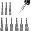 Okaywork chiavi a bussola magnetiche da 8 mm,chiave a bussola bussola,chiavi a cricchetto, esagonali metrici per trapano o avvitatore a batteria bussole torx bussole per avvitatore (6-14MM)