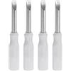 QUARKZMAN 4pz Cacciavite a Taglio Sl3.0 Mini 3mm Testa Piatto Magnetica 45mm Lunghezza per Riparazioni di Piccoli Elettrodomestici, Bianco