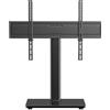 XINLEI - Supporto TV orientabile da tavolo per la maggior parte degli schermi da 32-75 pollici, Max 45kg, Supporto TV universale da tavolo con 12 altezze regolabili, clip per cavi, Max VESA 600 x 400