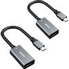 BENFEI Adattatore USB C a HDMI (4K@60Hz 2K@144Hz), 2 Confezioni USB tipo C a VGA [Compatibile Thunderbolt 3/4] Maschio a Femmina, per iPhone 15 Pro/Max MacBook Pro/Air 2023 iPad Pro iMac S23 XPS 17