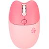 Vbestlife Mouse Wireless Ottico 2.4G Silenzioso Gatto Carino con Ricevitore USB, 3 Livelli DPI Regolabili, Uso Silenzioso, per Computer Portatile PC Desktop (Rosa)