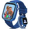 Oliimptek 4G Smartwatch Bambini con GPS e Videochiamate, Orologio Smartwatch Bambini con Chiamate, Chat Vocale, SOS, modalità Scuola, IP68 Impermeabile, Contapassi, Sveglia, Fotocamera, Sonno, Blu