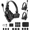 HollyView Hollyland Solidcom C1 Set Intercom Wireless Full-Duplex 350m Portata per 3 Persone Comunicazione Team Produzione Cuffie Professionali Single-Ear con 1 Cuffia Master e 2 Cuffie a Distanza (3S)