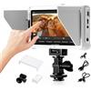 VILTROX DC-V1 5.5 Monitor da Campo per Fotocamera Touchscreen con LUT 3D 400nit 160° Ampio Angolo di Visione 1920X1080 IPS 4K HDMI Loop in/Out Video Peaking Focus Assist, Batteria/Parasole