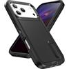 IMIRST Custodia per Apple iPhone 17 Pro Max, Resistente 3 in 1 con Protezione Completa e Supporto Regolabile, Custodia Ultra Anticaduta Livello Antiurto Antiscivolo per iPhone 17 Pro Max, Nero SF