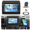 Rimoody 4G+64G Autoradio Android per FIAT Ducato 2008-2015/Peugeot Boxer 2/Citroen Jumper 2011-2015, 7 Pollici Carplay Android Auto Wireless Navi GPS WiFi/FM/RDS/EQ Controllo del Volante Retrocamera