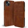 Verco Case per Apple iPhone 13 Mini Custodia, Cover a Libro Pelle PU per iPhone 13 Mini Custodia Premio Booklet Protettiva, Marrone