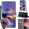 PHINIENLAND Cover per Samsung Galaxy A50 / A50s / A30s Case PU Pelle Custodia [Kickstand] [Chiusura magnetica] [Slot per Schede], Portafoglio Flip Custodia per Samsung A50,Montagna
