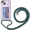 FMPCUON Custodia con Collana per iPhone 11 Pro Max con Slot per Scheda,Cover Trasparente Regolabile con Cordino [Antiurto] [AntiGraffio] [Antiscivolo] Case con Laccio Tracolla,Verde scuro