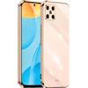 HONLEN Custodia per HONOR X8 (4G) (6.7 Inches), Cover Morbida in Silicone TPU, Design del Telaio Galvanico - Rosa