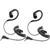 UAYESOK Auricolare radio con jack da 3,5 mm, solo ascolto/ricevitore, morbido, a forma di G, con gancio per walkie talkie, 1 pin, per Motorola Yaesu, Kenwood, Maxon, Vertex, sicurezza, polizia, radio,