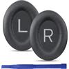umvowuxa Cuscinetti auricolari di ricambio per cuffie wireless Bose QuietComfort 45 (QC45)/QuietComfort SE (QC SE)/Quiet Comfort, con pelle proteica morbida e memory foam (grigio)