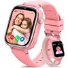 Oliimptek 4G Smartwatch Bambini con GPS e Videochiamate, Orologio Smartwatch Bambini con Chiamate, Chat Vocale, SOS, modalità Scuola, IP68 Impermeabile, Contapassi, Sveglia, Fotocamera, Sonno, Rosa