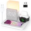 COLSUR Caricabatterie Wireless, COLSUR Stazione di Ricarica Wireless 3 in 1 con Adattatore QC3.0 per iWatch Series SE 9 8 7 Ultra, AirPods Pro 2, Supporto di Ricarica a Digiuno per iPhone 16Pro Max/15/14/13