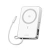 UGREEN Magflow Qi2 25W Power Bank 10000mAh a Induzione Magnetica Ricarica Rapida Batteria Esterna con Cavo USB C Integrato 30W Compatibile con Magsafe iPhone 17 Pro Max Air 16 15 14 13 12 (Bianco)
