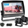 Hodozzy Telecamera Retromarcia per Auto con 8 Pollici Monitor LCD e AHD 1080P 2*Telecamere per Posteriore Impermeabile IP 69 Visione Notturna, per camper, camion, furgone, rimorchi, bus, 12 V-24 V