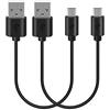 GEEKRIA Cuffie micro USB, cavo di ricarica corto per auricolari, compatibile con JBL Tune 700BT, 450BT, LIVE 500BT, caricabatterie E25BT, cavo da USB a Micro-USB (confezione da 2 pezzi)