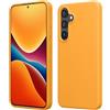 kwmobile Cover per Samsung Galaxy S25 Custodia - Back Case per Smartphone in Silicone TPU - Protezione Gommata - arancia fruttata