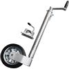 HEYOUTH Ruota di Supporto Extra Lunga con Pneumatico in Gomma Piena (Costolata) - Portata 500kg, Ø 48mm, Ruota Ruotino 228x60mm,sollevamento carrello appendice rimprchio roulotte registrbile,per rimorchi roul