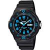 Casio Orologio da polso da uomo al quarzo casual bracciale e cassa in resin di colore black display analogico black - MRW-200H-2B