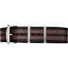 masar Cinturino NATO James 20mm - Nero Rosso Verde - Cinturino Orologio Bond OTAN G10 in Tessuto (Nylon) - 007 2 Bande - Watch Strap