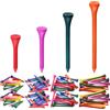 Keadic Set da 180 pezzi in legno, da 1-5/8, 3-1/4, 2-3/4, 2-1/8, Tall Golf Tees Bulk Reduce Side Spin e attrito per attività di golf, pratica, gioco (colore misto)