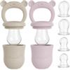 Broemba Ciuccio per Frutta Bebè Set 2 Ciucci Senza BPA Silicone Beige/Rosa