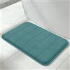 Yimobra Tappeto da bagno antiscivolo, 61 x 43 cm, Super assorbimento d'acqua, Spesso, Lavabile in lavatrice, Facile da asciugare - Blu guscio d'uovo