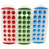 HTUK Easy Pop Out Ice Cube Tray 21 slot rotonde in silicone Jelly Shots Chocolate HTUK® (set da 3 (verde, rosa e blu)