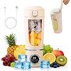 ALKNOT Frullatore portatile Smoothie Maker, 700 ml, piccolo spremiagrumi, ricaricabile tramite Type-C, con 12 lame in acciaio inossidabile, tazza con coperchio a prova di perdite e apertura per bere, per