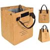 DecorDwell Borsa Termica Porta Pranzo,19 * 17 * 24cm,Pranzo al Sacco Riutilizzabile per Ufficio e Scuola, Margherita,campeggio，Borsa da picnic pieghevole,Piccola Borsa Termic (marrone)
